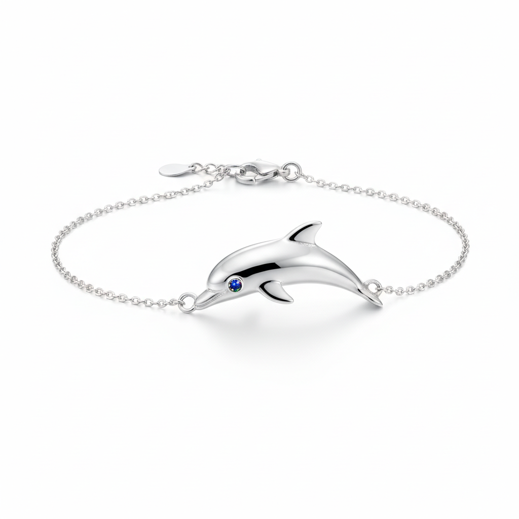 Dolphin Charm Bracelet - Birthstone