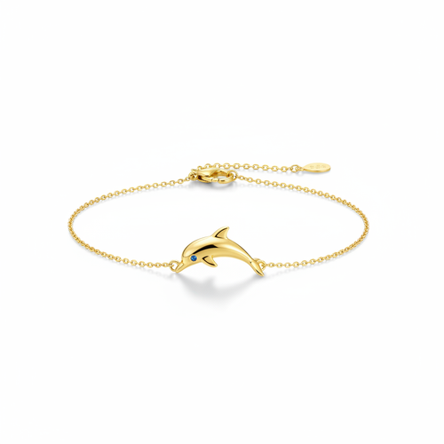 Dolphin Charm Bracelet - Gold