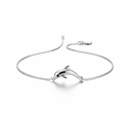 Dolphin Charm Bracelet - Silver