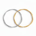 Twisted rope bangle bracelet in silver and gold options